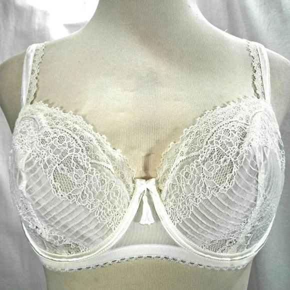 36C Paramour 115056 Amourette Unlined Lace UW Bra Ivory NWT - Picture 4 of 11